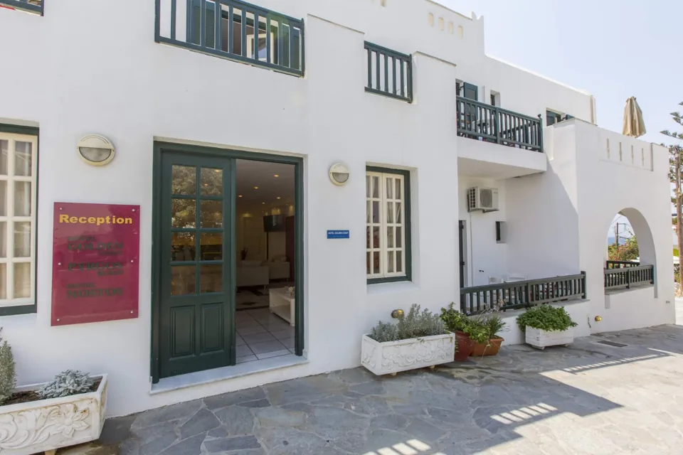 Golden Coast entrance and reception in Agios Prokopios
